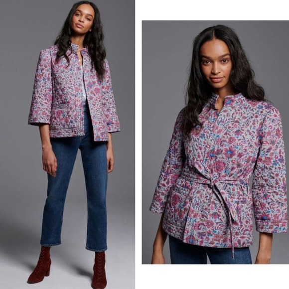 Anthropologie Jackets & Blazers - Anthropologie Cleta Quilted Kimono Jacket Large